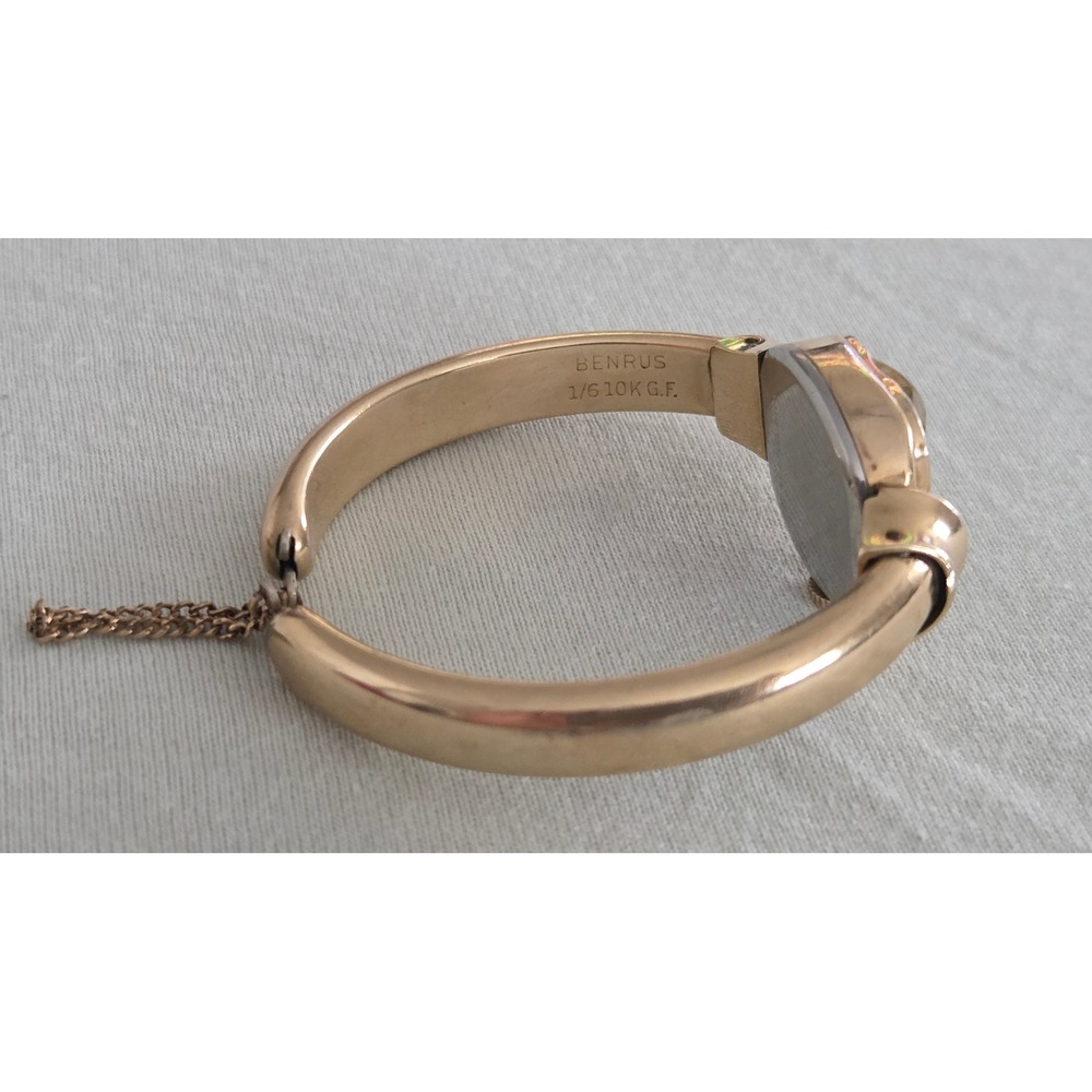Benrus Embraceable Vintage Bangle Watch 10K RGP Gold Filled w Box 739301 - Picture 8 of 11
